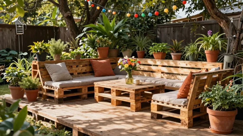 10 Pallet Patio Deck Ideas That Create a Rustic, Cozy Surface You Can Build Yourself