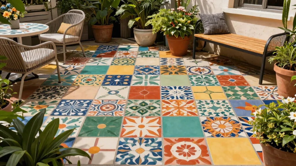10 Patio Tile Ideas That Add Color, Pattern, and Personality to Any Outdoor Surface