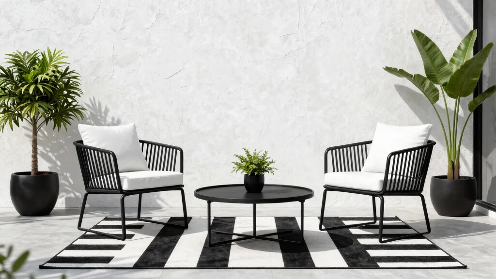 7 Black and White Patio Ideas That Create a Crisp, Striking Look That Never Goes Out of Style