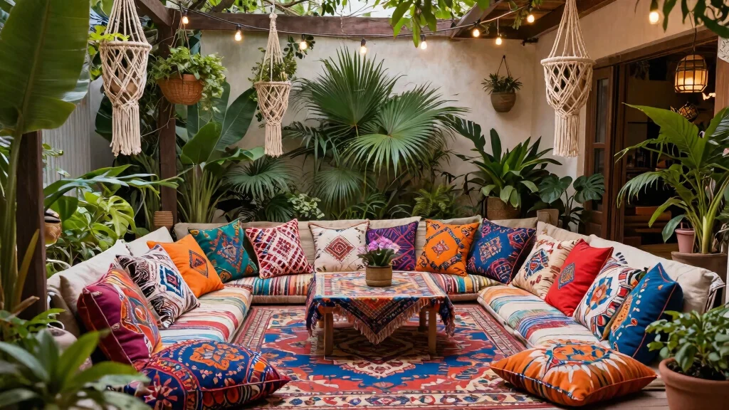 8 Boho Patio Ideas That Layer Color, Texture, and Free-Spirited Style Into Every Corner
